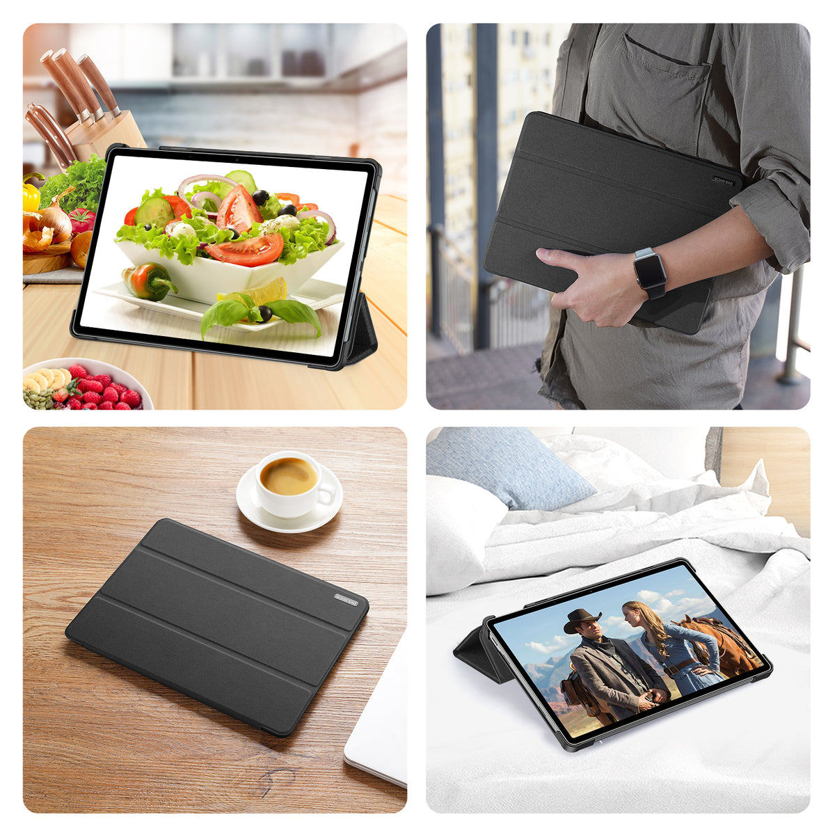 DUX DUCIS för OnePlus Pad Lite / Oppo Pad SE Fodral Domo Series Tri-fold Stand PU Läder Tablettskydd