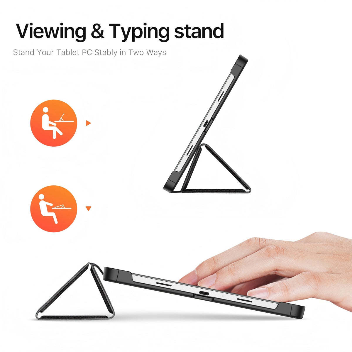 DUX DUCIS för OnePlus Pad Lite / Oppo Pad SE Fodral Domo Series Tri-fold Stand PU Läder Tablettskydd