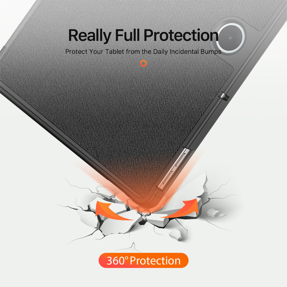 DUX DUCIS For OnePlus Pad Lite / Oppo Pad SE Case  Domo Series Tri-fold Stand PU Leather Tablet Cover