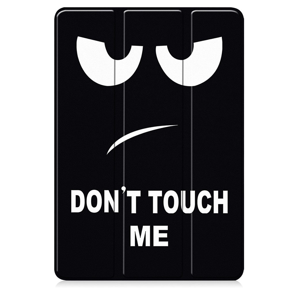 For Samsung Galaxy Tab S11 Tablet Case Pattern Printing Tri-Fold Stand Leather + TPU Cover with Pen Holder