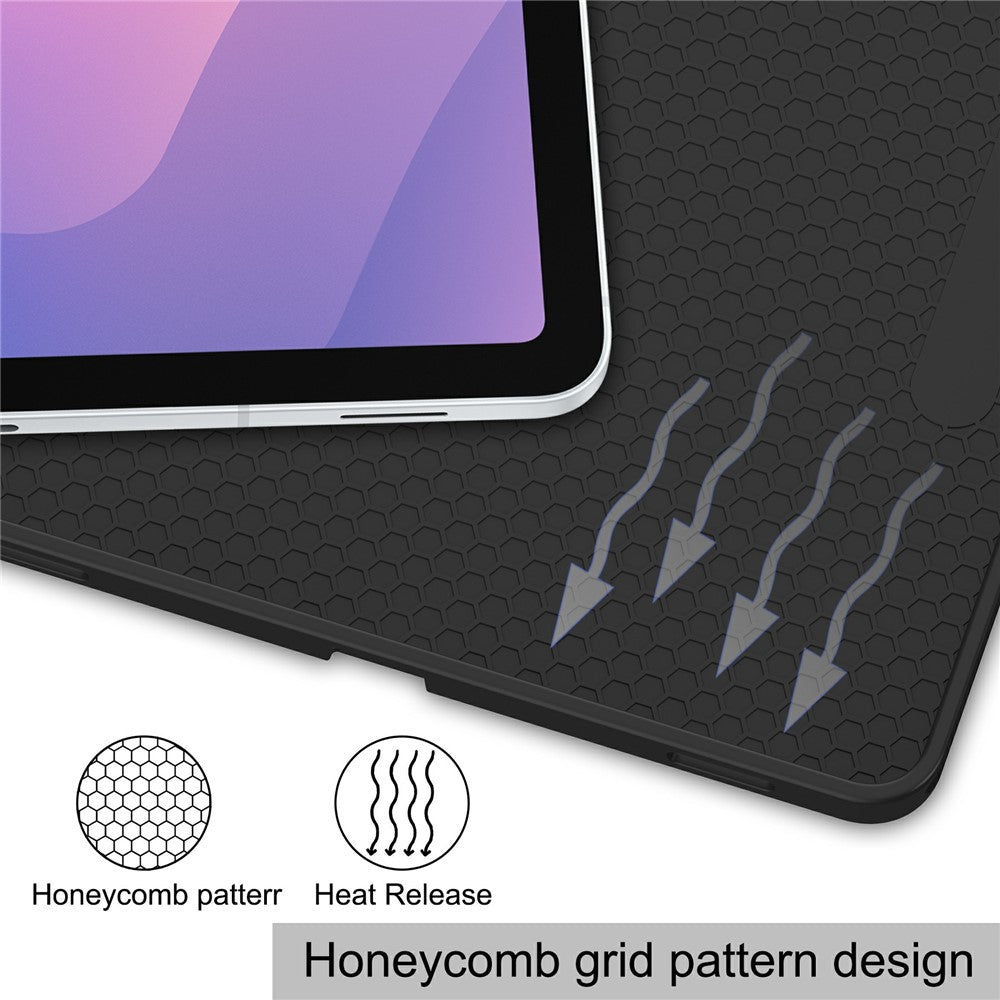 For Samsung Galaxy Tab S11 Tablet Case Pattern Printing Tri-Fold Stand Leather + TPU Cover with Pen Holder