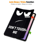 For Samsung Galaxy Tab S11 Tablet Case Pattern Printing Tri-Fold Stand Leather + TPU Cover with Pen Holder