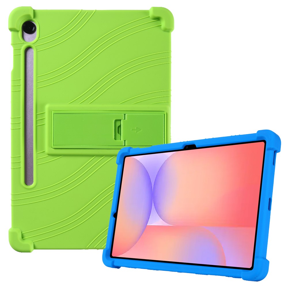 Til Samsung Galaxy Tab S10 Lite Cover Justerbart Støtteben Silikone Tablet Beskyttelsescover