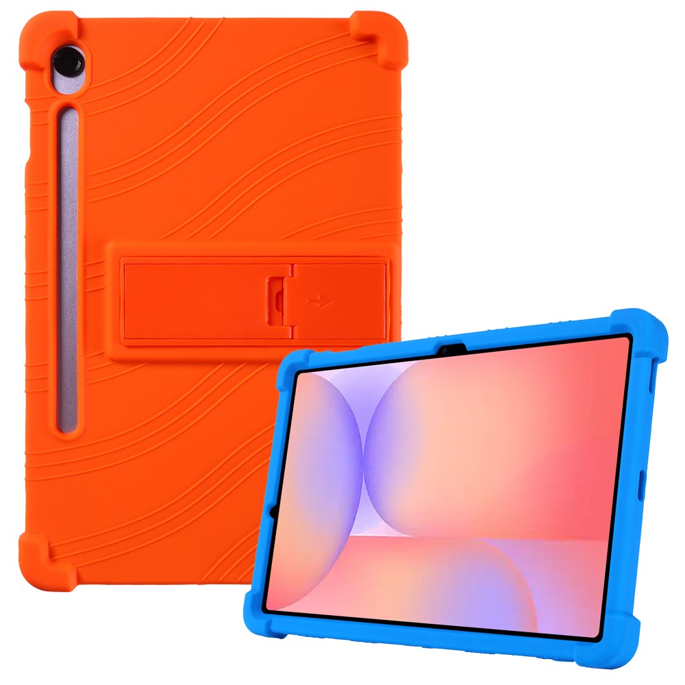 Til Samsung Galaxy Tab S10 Lite Cover Justerbart Støtteben Silikone Tablet Beskyttelsescover