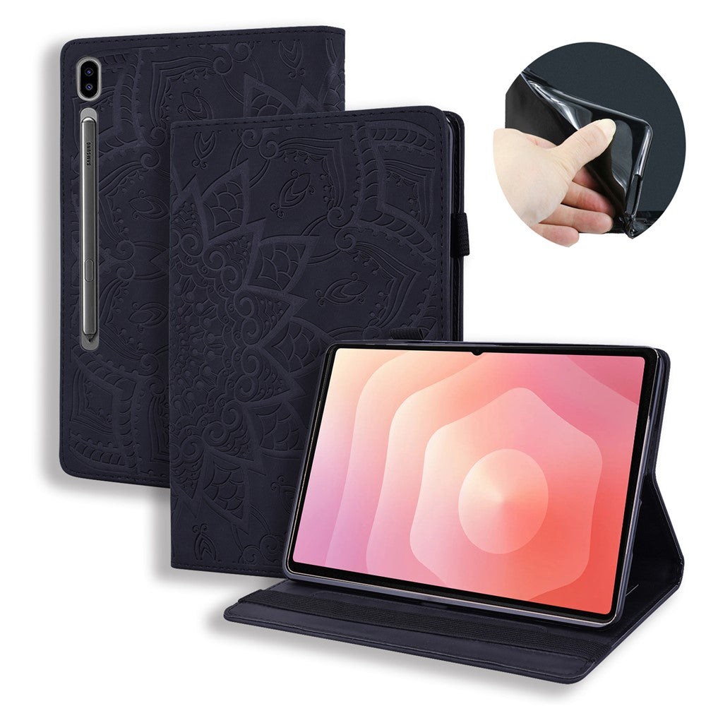 For Samsung Galaxy Tab S11 Ultra Tablet Case Card Slots Leather Cover Flower Pattern