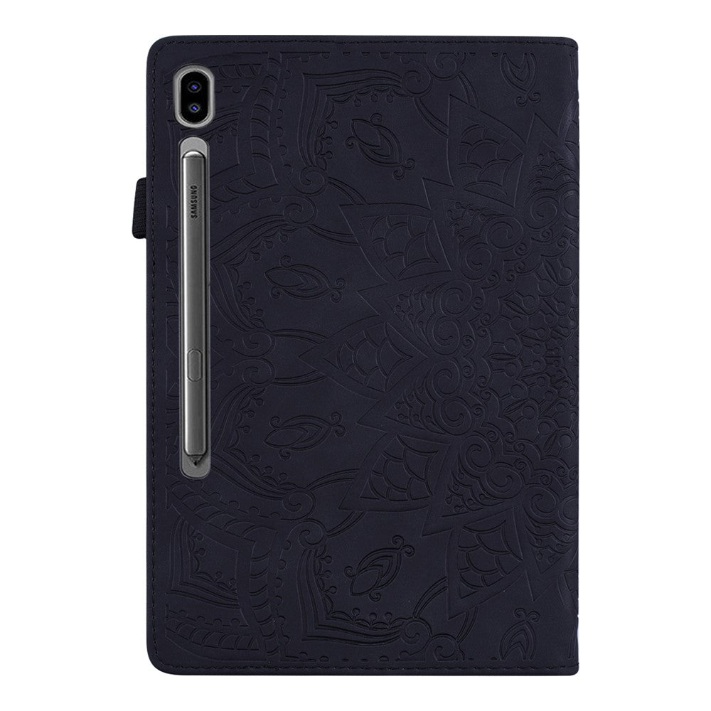 For Samsung Galaxy Tab S11 Ultra Tablet Case Card Slots Leather Cover Flower Pattern