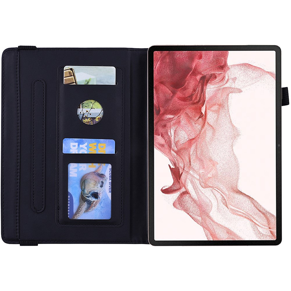 For Samsung Galaxy Tab S11 Ultra Tablet Case Card Slots Leather Cover Flower Pattern