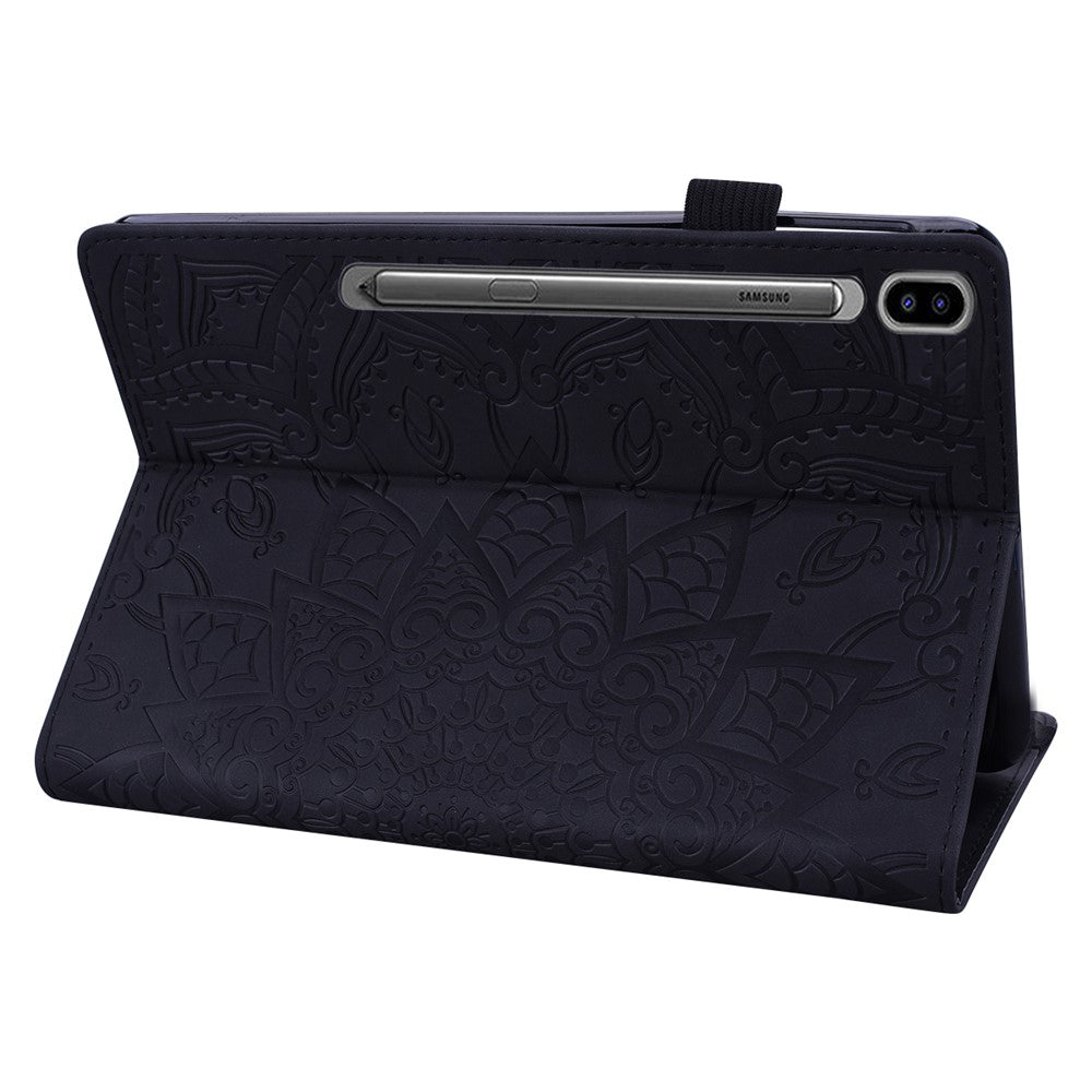 For Samsung Galaxy Tab S11 Ultra Tablet Case Card Slots Leather Cover Flower Pattern