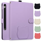 For Samsung Galaxy Tab S11 Ultra Wallet Case Leather Stand Tablet Cover with Stylus Holder, 3D Effect Cat Pattern