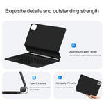For Xiaomi Pad 7S Pro 12.5 Magnetic Floating Bluetooth-Compatible Keyboard (English) + Leather Tablet Case
