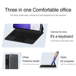 For Xiaomi Pad 7S Pro 12.5 Magnetic Floating Bluetooth-Compatible Keyboard (English) + Leather Tablet Case