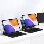 For Xiaomi Pad 7S Pro 12.5 Magnetic Floating Bluetooth-Compatible Keyboard (English) + Leather Tablet Case