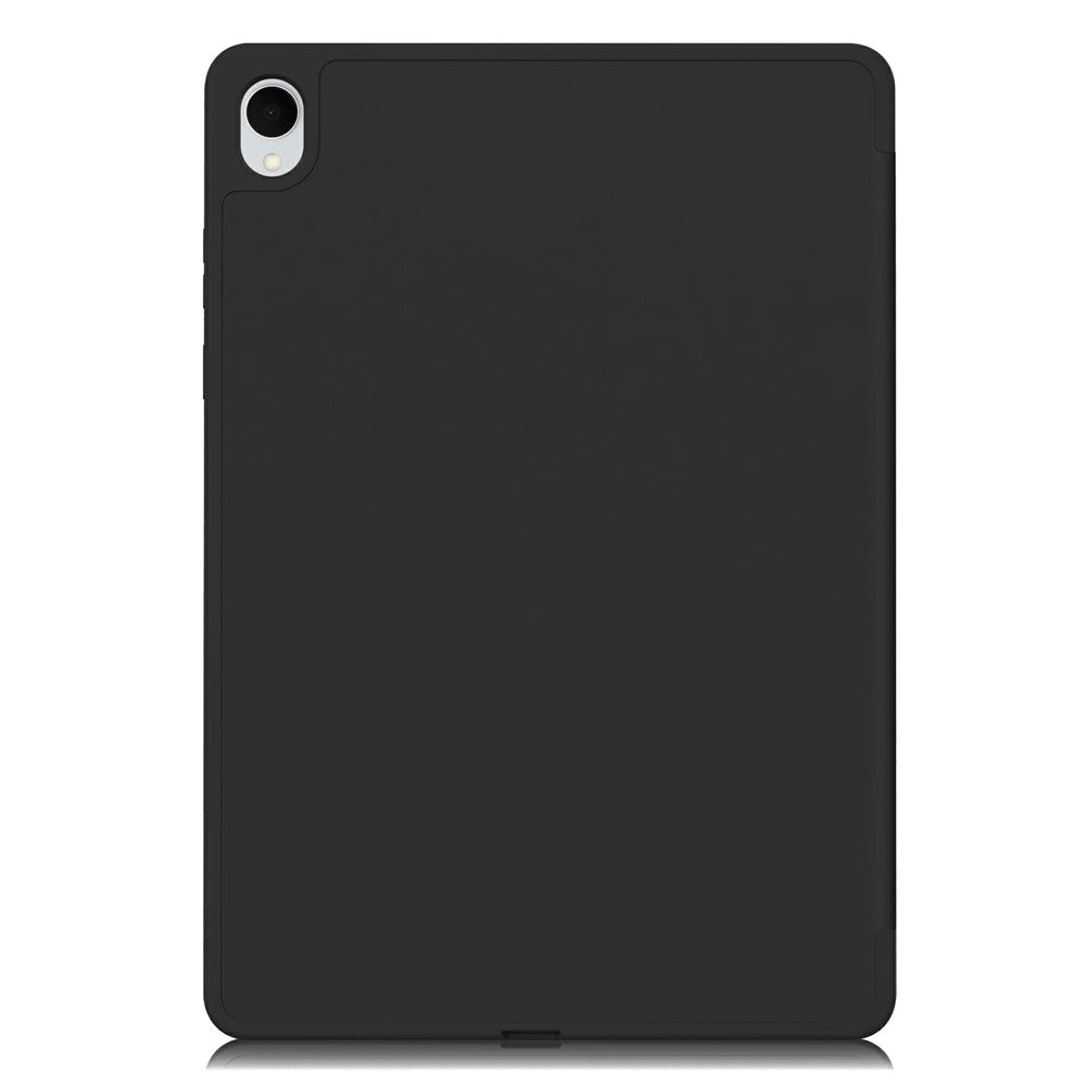 Til Samsung Galaxy Tab S11 Cover Tredobbelt Stativ Ensfarvet Læder Tablet Cover med Penneholder