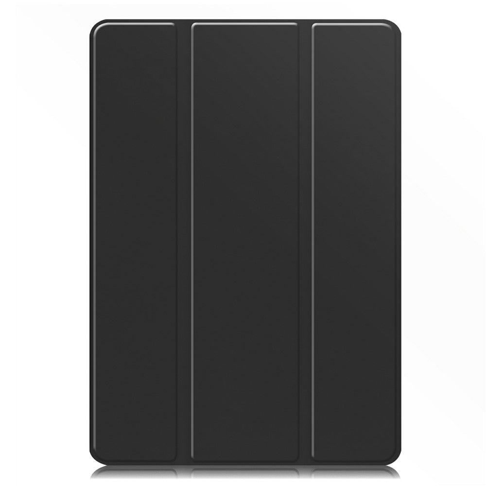 Til Samsung Galaxy Tab S11 Cover Tredobbelt Stativ Ensfarvet Læder Tablet Cover med Penneholder