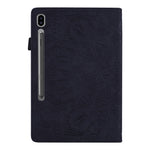 For Samsung Galaxy Tab S10 Ultra / S9 Ultra / S8 Ultra Tablet Case Card Slots Leather Cover Flower Pattern