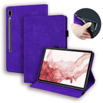 For Samsung Galaxy Tab S10 Ultra / S9 Ultra / S8 Ultra Tablet Case Card Slots Leather Cover Flower Pattern