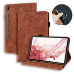 For Samsung Galaxy Tab S10 Ultra / S9 Ultra / S8 Ultra Tablet Case Card Slots Leather Cover Flower Pattern