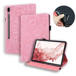 For Samsung Galaxy Tab S10 Ultra / S9 Ultra / S8 Ultra Tablet Case Card Slots Leather Cover Flower Pattern