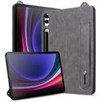 For Samsung Galaxy Tab S10 Ultra / S9 Ultra / S8 Ultra Case Hand Strap Kickstand Leather Tablet Cover