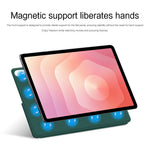 For Samsung Galaxy Tab S11 Leather Case Origami Stand Magnetic Tablet Cover Auto Wake  /  Sleep