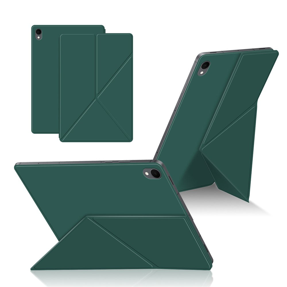 For Samsung Galaxy Tab S11 Leather Case Origami Stand Magnetic Tablet Cover Auto Wake  /  Sleep
