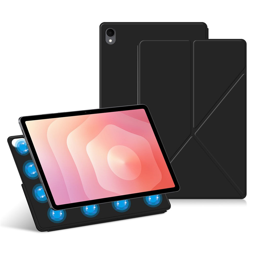 For Samsung Galaxy Tab S11 Leather Case Origami Stand Magnetic Tablet Cover Auto Wake  /  Sleep