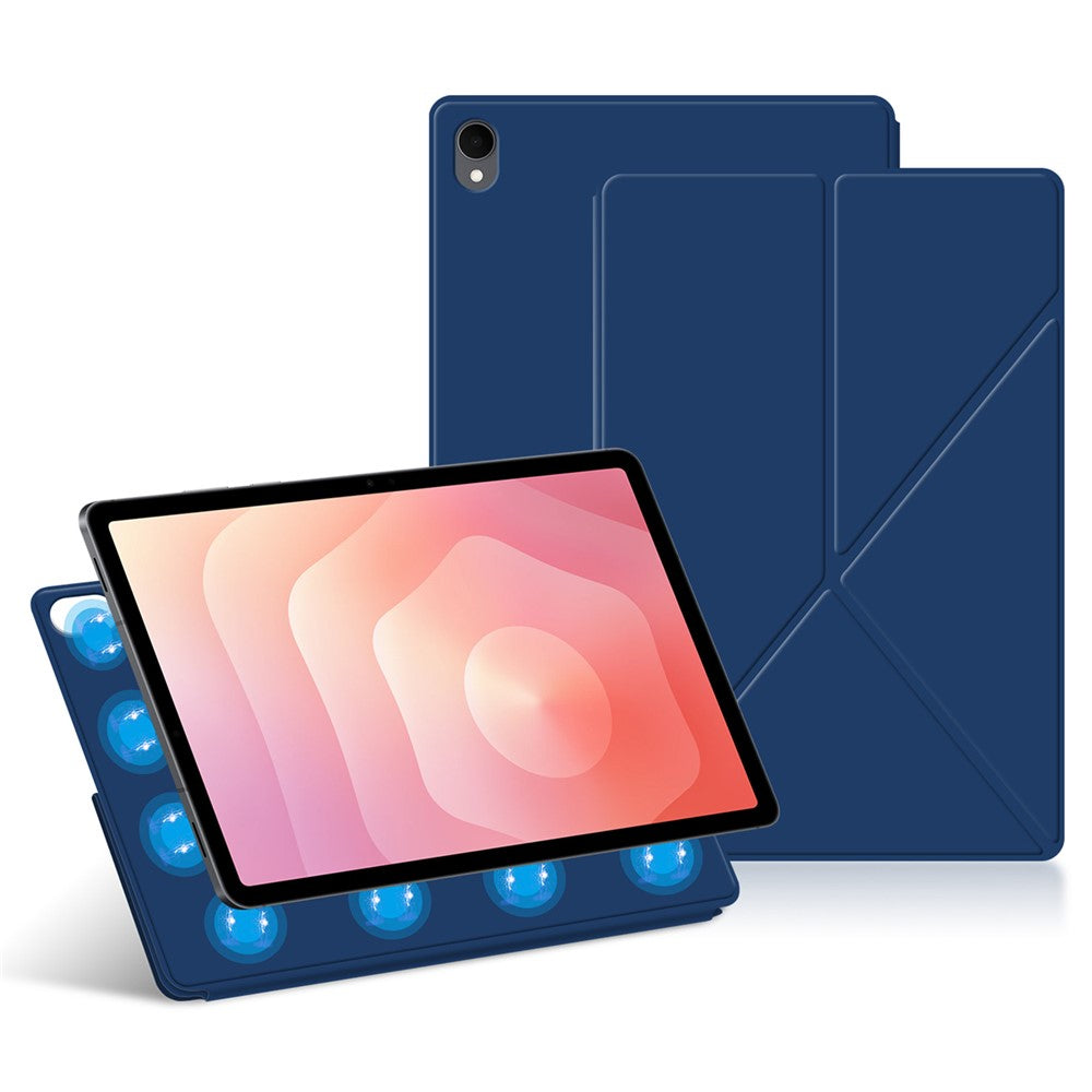 For Samsung Galaxy Tab S11 Leather Case Origami Stand Magnetic Tablet Cover Auto Wake  /  Sleep