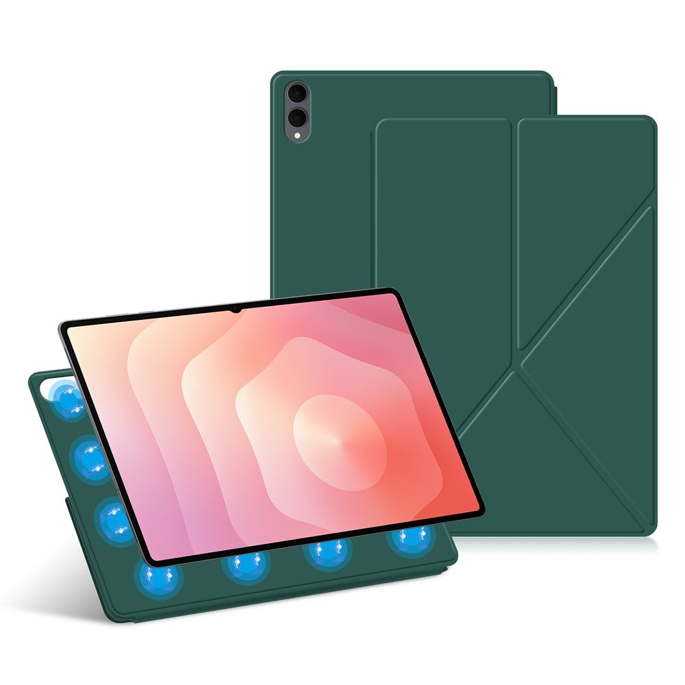 For Samsung Galaxy Tab S11 Ultra Leather Case Origami Stand Magnetic Tablet Cover Auto Wake / Sleep