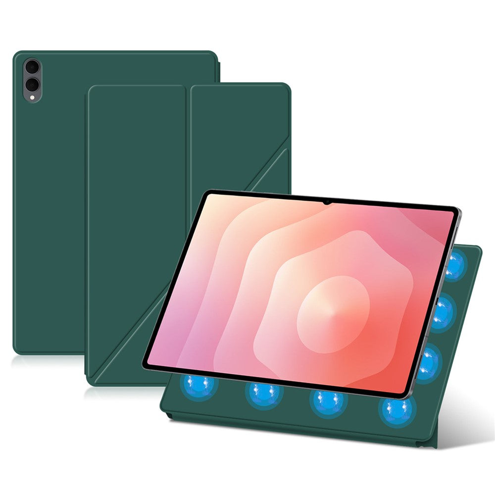 For Samsung Galaxy Tab S11 Ultra Leather Case Origami Stand Magnetic Tablet Cover Auto Wake / Sleep
