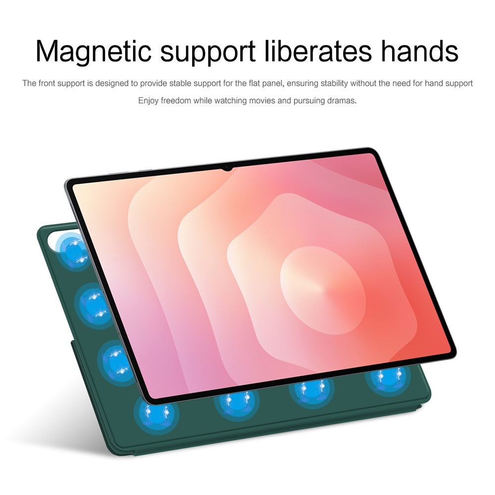 For Samsung Galaxy Tab S11 Ultra Leather Case Origami Stand Magnetic Tablet Cover Auto Wake / Sleep