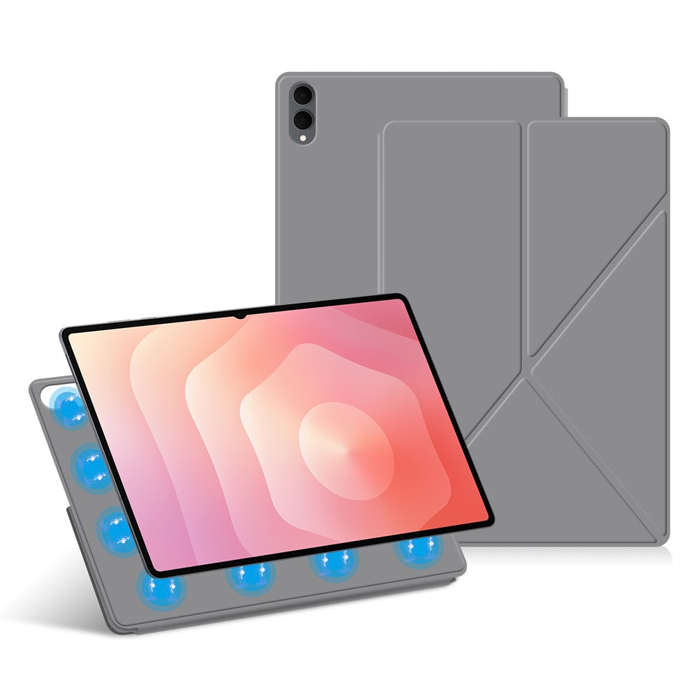 For Samsung Galaxy Tab S11 Ultra Leather Case Origami Stand Magnetic Tablet Cover Auto Wake / Sleep