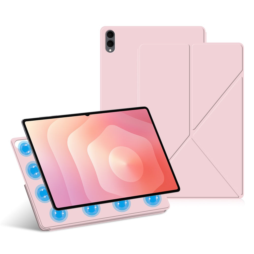 For Samsung Galaxy Tab S11 Ultra Leather Case Origami Stand Magnetic Tablet Cover Auto Wake / Sleep