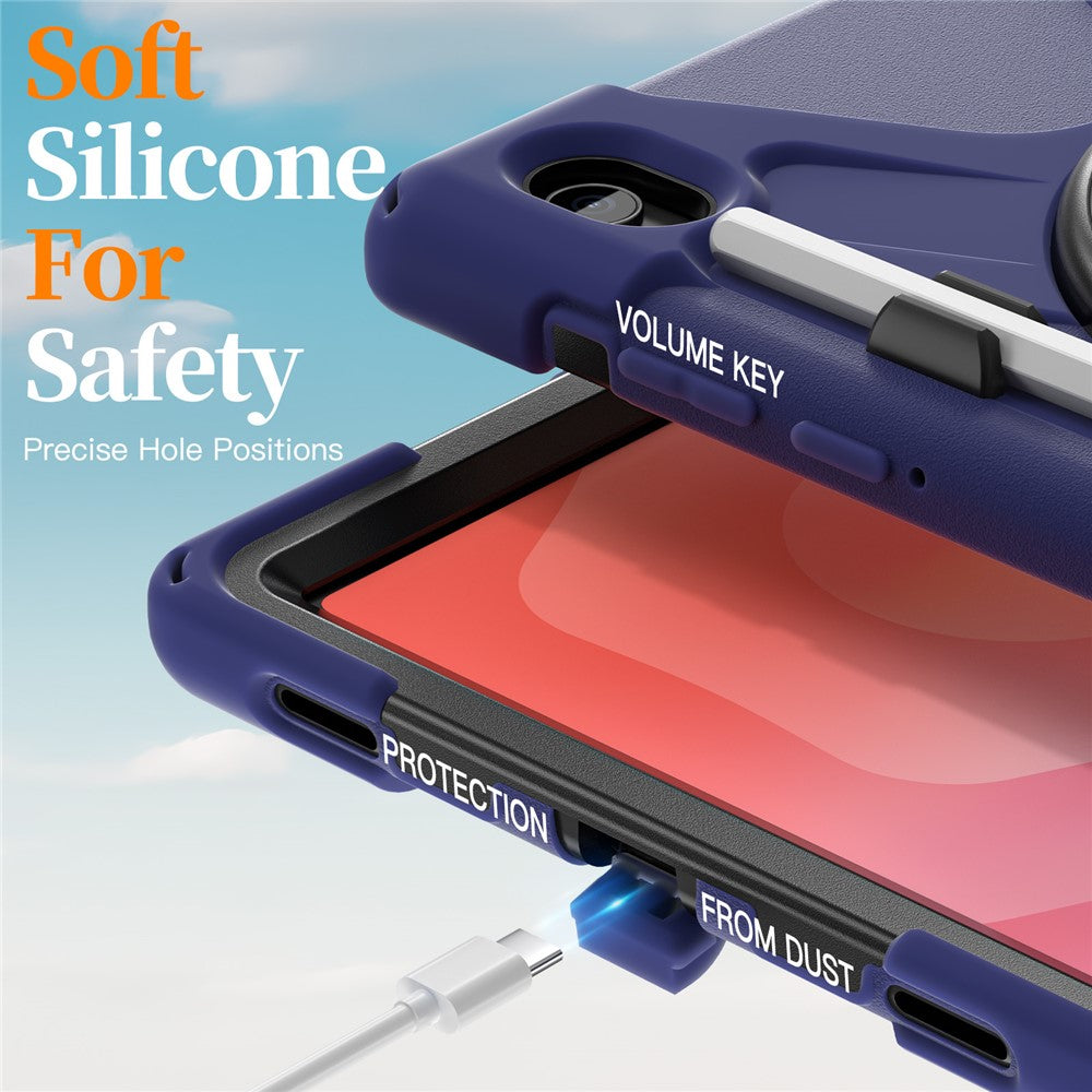 For Samsung Galaxy Tab S11 Case TPU + PC + Silicone Kickstand Anti Drop Tablet Cover