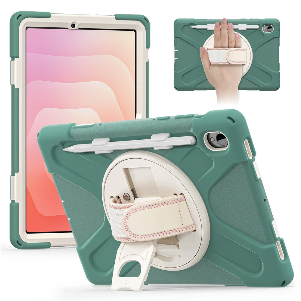 For Samsung Galaxy Tab S11 Case TPU + PC + Silicone Kickstand Anti Drop Tablet Cover