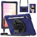 Til Samsung Galaxy Tab S11 Kickstand Cover TPU PC Silikone Tablet Cover med skulderrem