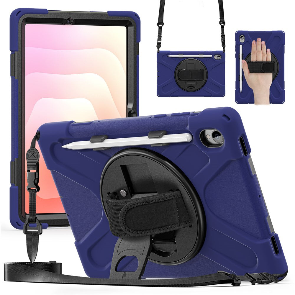 Til Samsung Galaxy Tab S11 Kickstand Cover TPU PC Silikone Tablet Cover med skulderrem