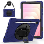 Til Samsung Galaxy Tab S11 Kickstand Cover TPU PC Silikone Tablet Cover med skulderrem
