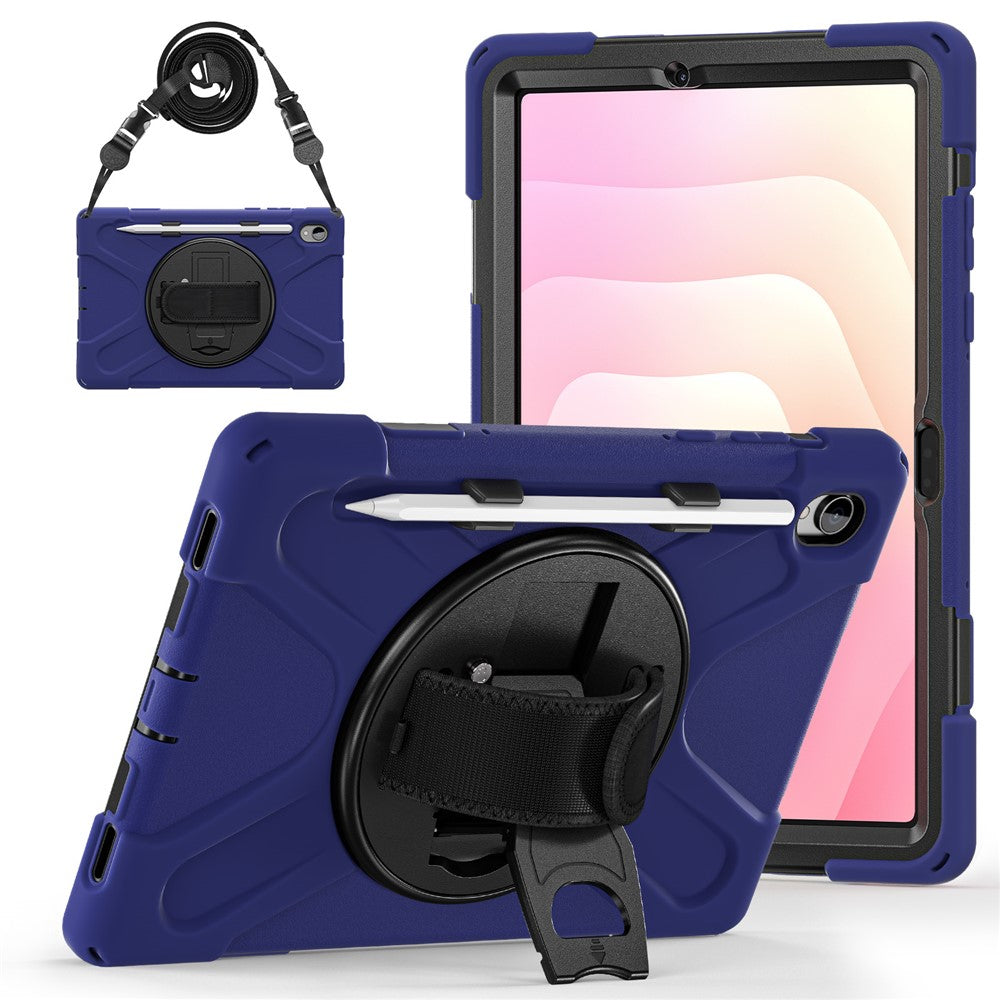 Til Samsung Galaxy Tab S11 Kickstand Cover TPU PC Silikone Tablet Cover med skulderrem