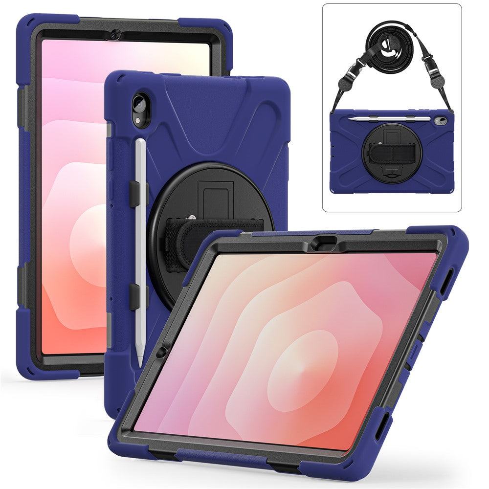 Til Samsung Galaxy Tab S11 Kickstand Cover TPU PC Silikone Tablet Cover med skulderrem