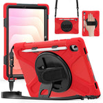 Til Samsung Galaxy Tab S11 Kickstand Cover TPU PC Silikone Tablet Cover med skulderrem