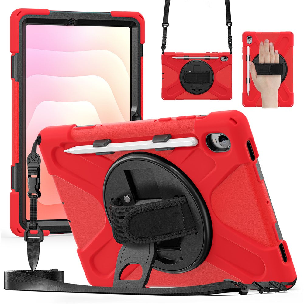 Til Samsung Galaxy Tab S11 Kickstand Cover TPU PC Silikone Tablet Cover med skulderrem