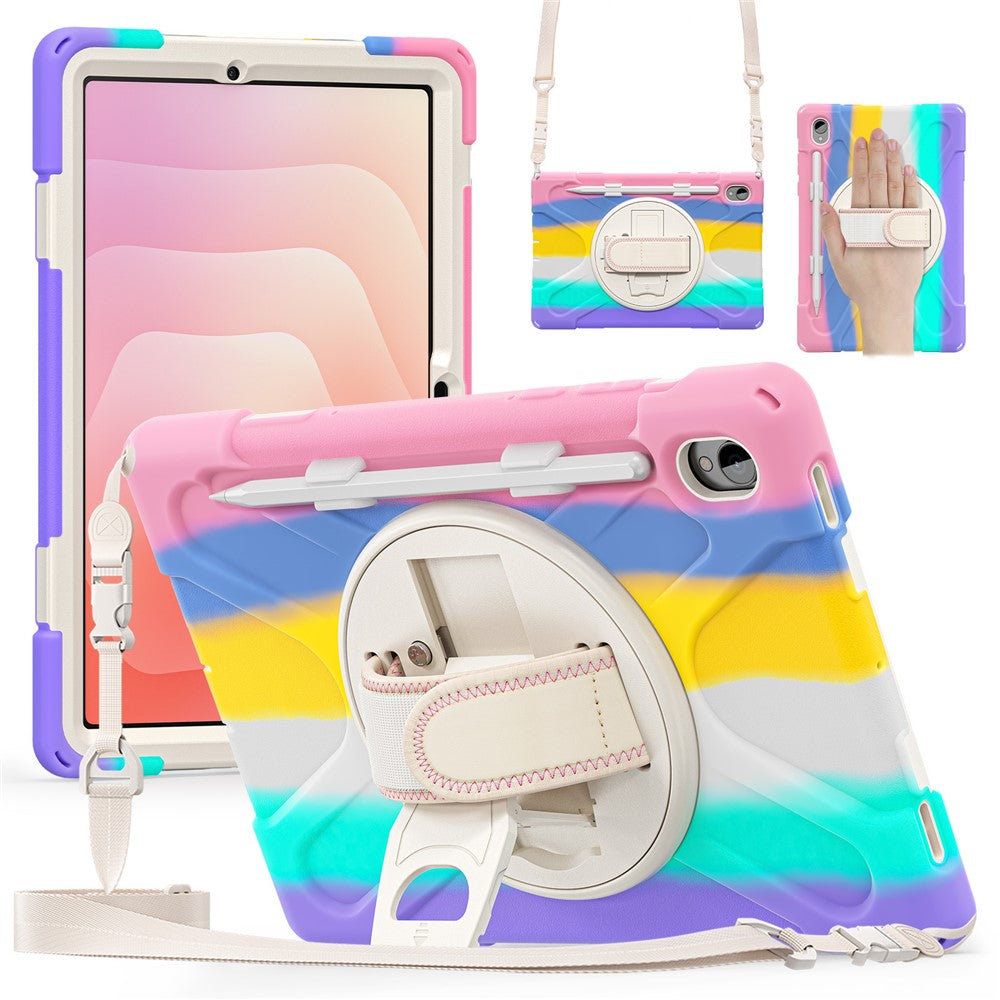 Til Samsung Galaxy Tab S11 Kickstand Cover TPU PC Silikone Tablet Cover med skulderrem