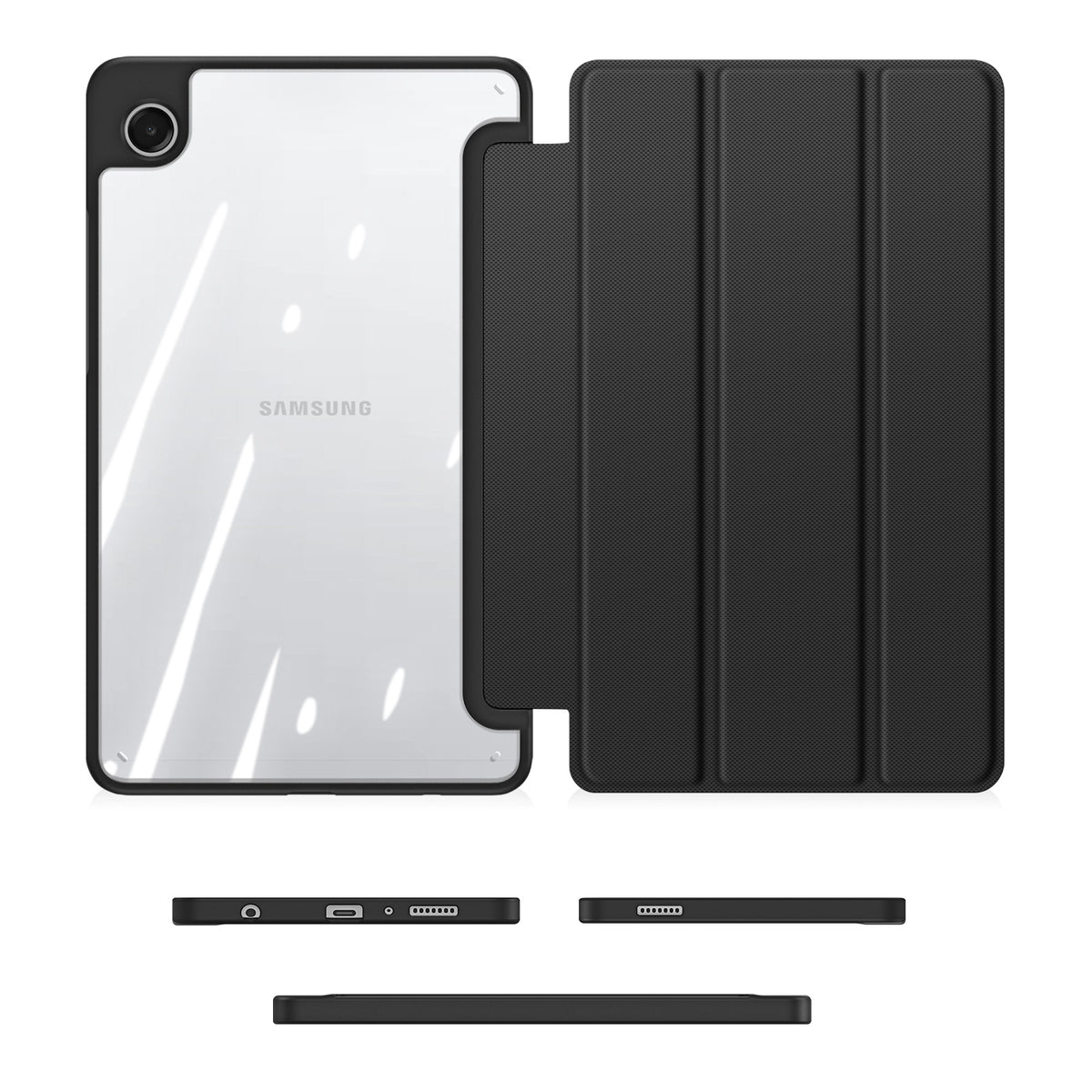 DUX DUCIS Til Samsung Galaxy Tab A9 / Galaxy Tab A11 Cover, TOBY Series Trefløjet Stand PU Læder Tablet Cover
