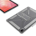 For Samsung Galaxy Tab S11 Clear Case Kickstand Shockproof TPU + PC Tablet Cover with Pen Slot