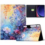 Leather Case for Samsung Galaxy Tab S10 Lite / S10 FE / S9 FE / S9 Pattern Painting Card Slots Stand Tablet Cover with Auto Sleep / Wake