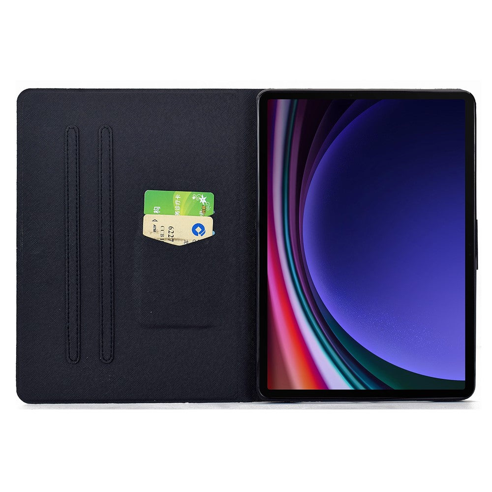 Leather Case for Samsung Galaxy Tab S10 Lite / S10 FE / S9 FE / S9 Pattern Painting Card Slots Stand Tablet Cover with Auto Sleep / Wake