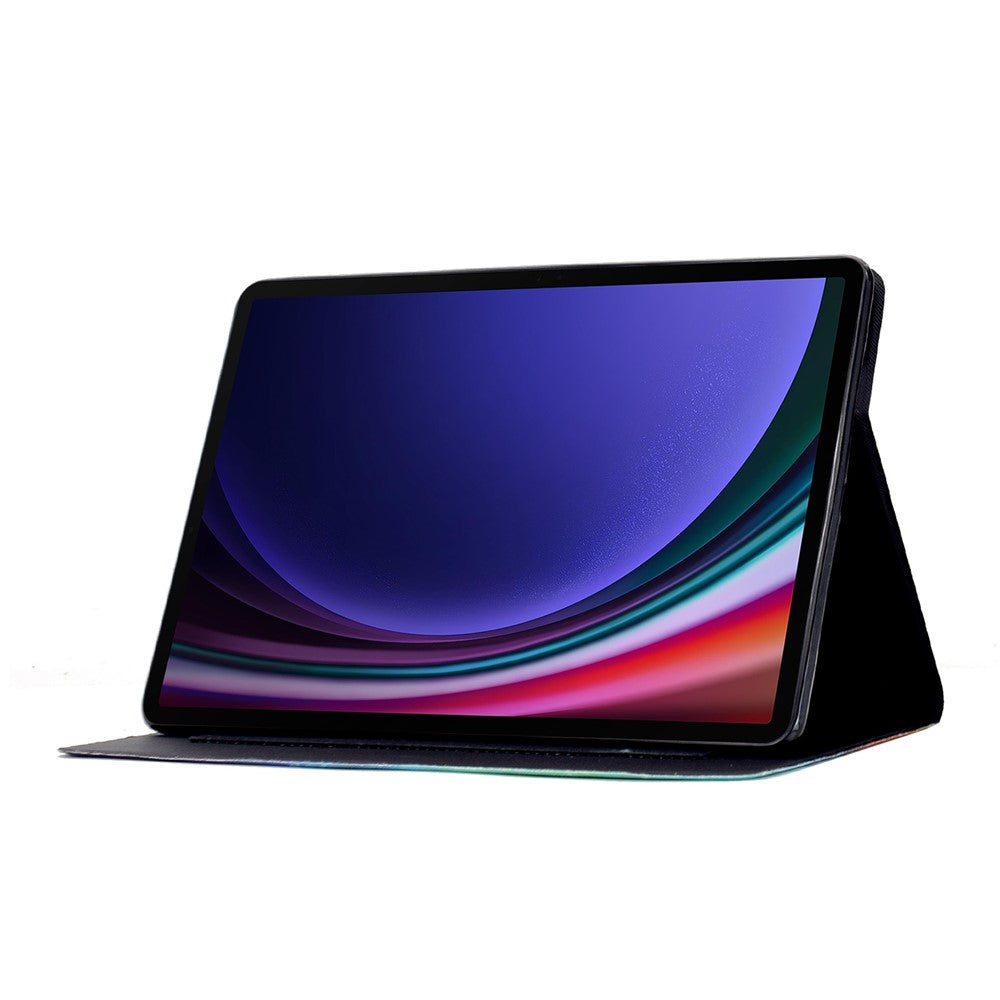 Leather Case for Samsung Galaxy Tab S10 Lite / S10 FE / S9 FE / S9 Pattern Painting Card Slots Stand Tablet Cover with Auto Sleep / Wake
