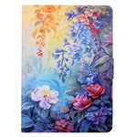 Leather Case for Samsung Galaxy Tab S10 Lite / S10 FE / S9 FE / S9 Pattern Painting Card Slots Stand Tablet Cover with Auto Sleep / Wake