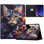 Leather Case for Samsung Galaxy Tab S10 Lite / S10 FE / S9 FE / S9 Pattern Painting Card Slots Stand Tablet Cover with Auto Sleep / Wake