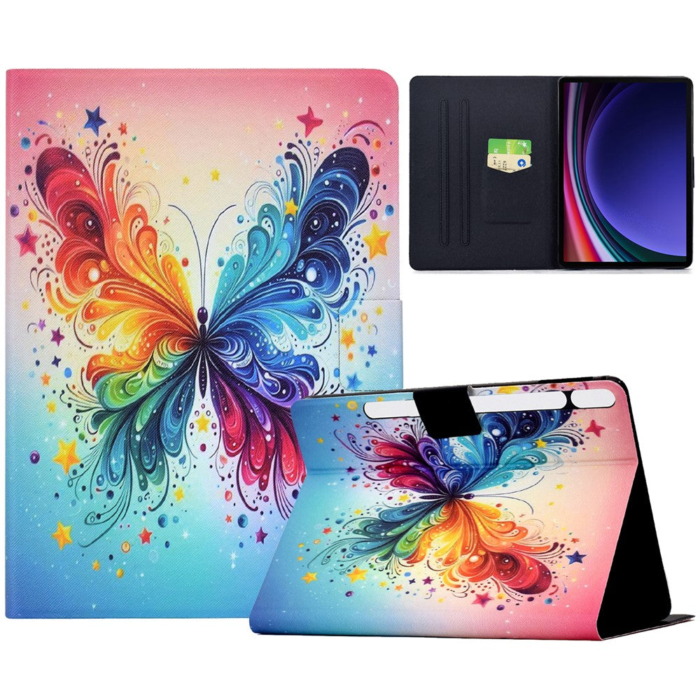 Leather Case for Samsung Galaxy Tab S10 Lite / S10 FE / S9 FE / S9 Pattern Painting Card Slots Stand Tablet Cover with Auto Sleep / Wake